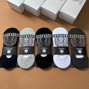 Versace Men's Invisible Boat Socks - Pack of 5