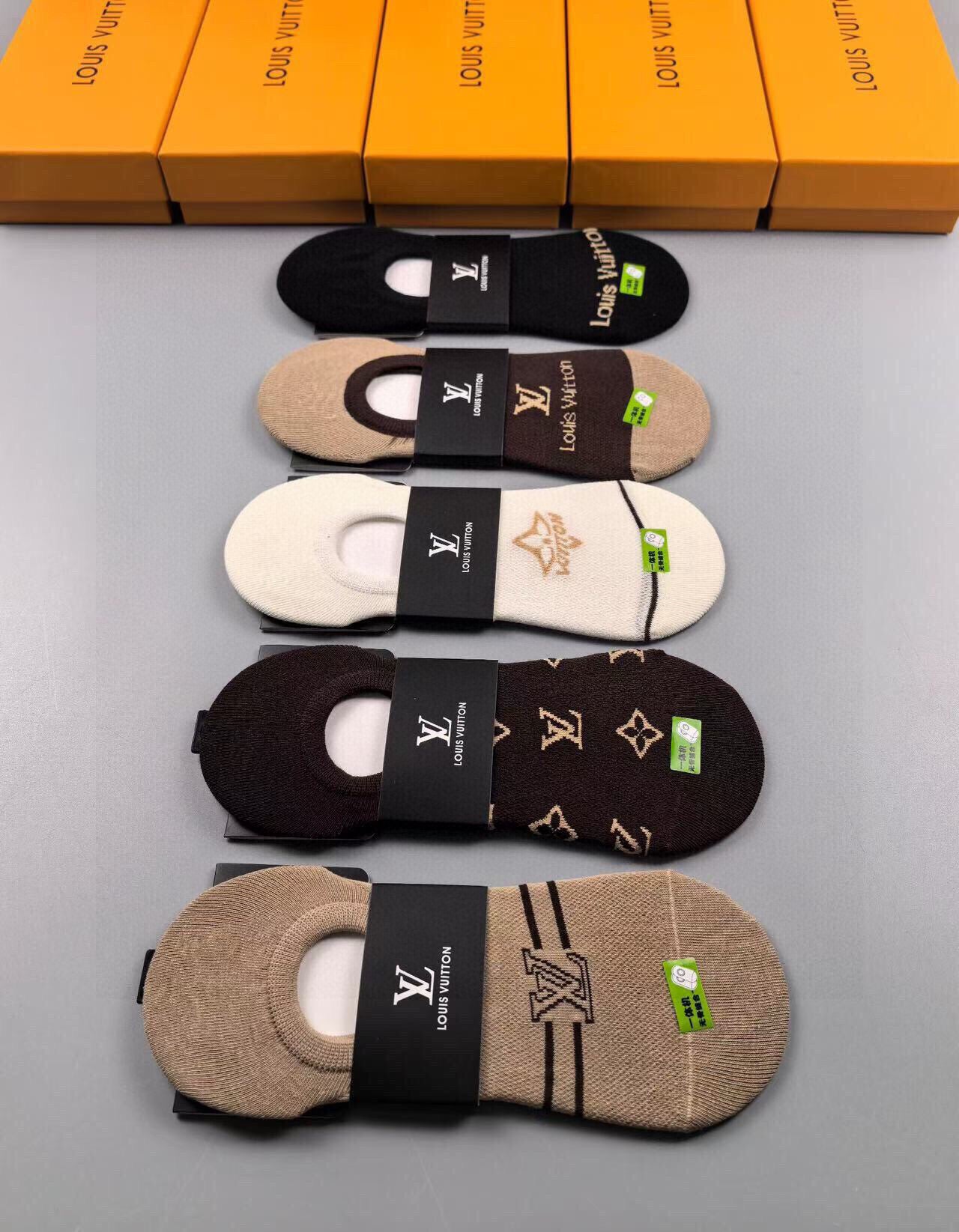 Louis Vuitton Women's Invisible Socks - 5 Pairs