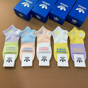 Adidas Women's Color-Blocked 5-Pair Sock Set