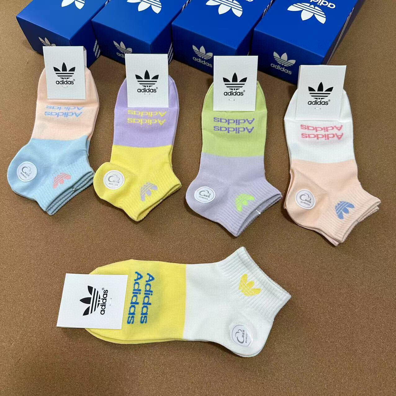 Adidas Women's Color-Blocked 5-Pair Sock Set