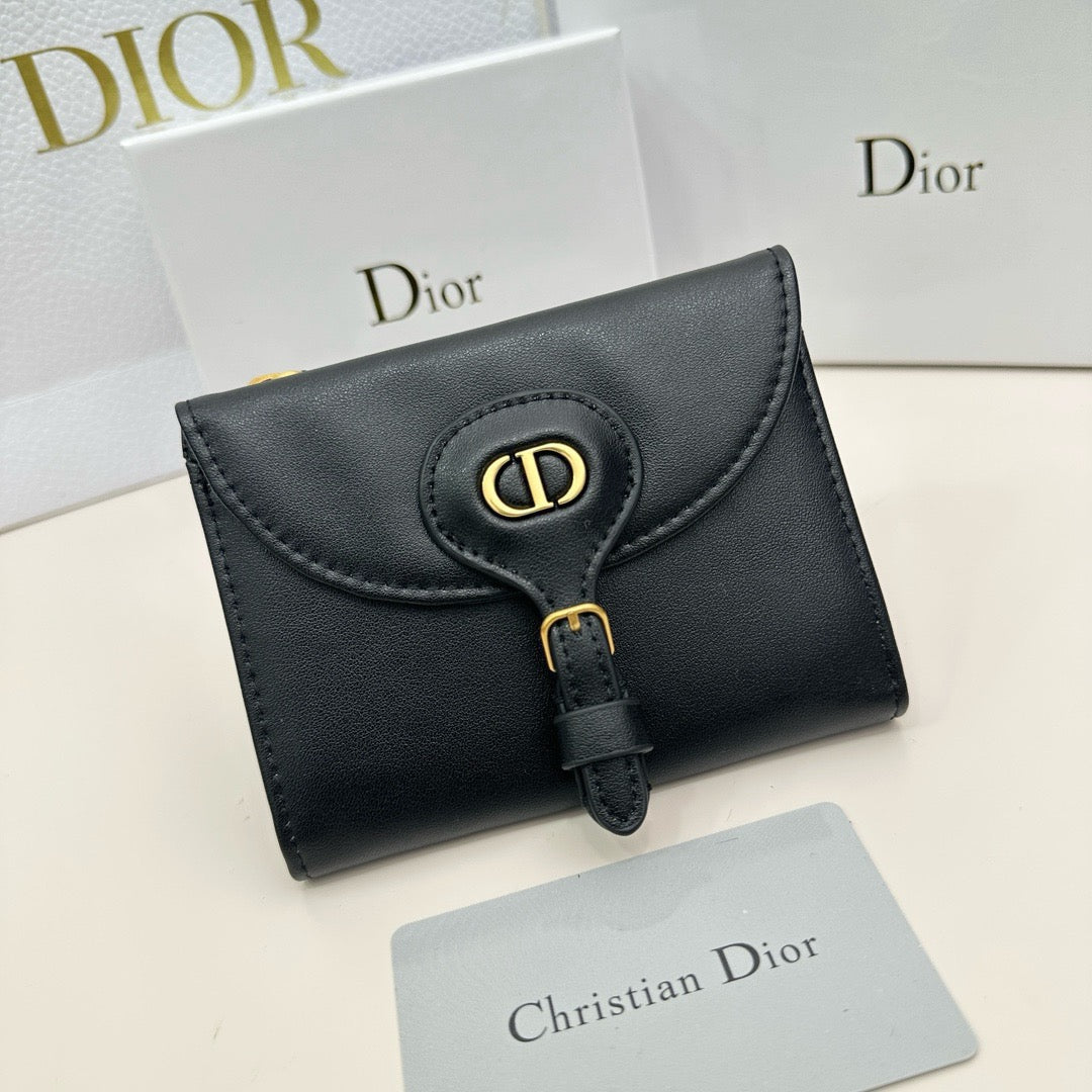 Dior D32 Black Multifunctional Leather Wallet