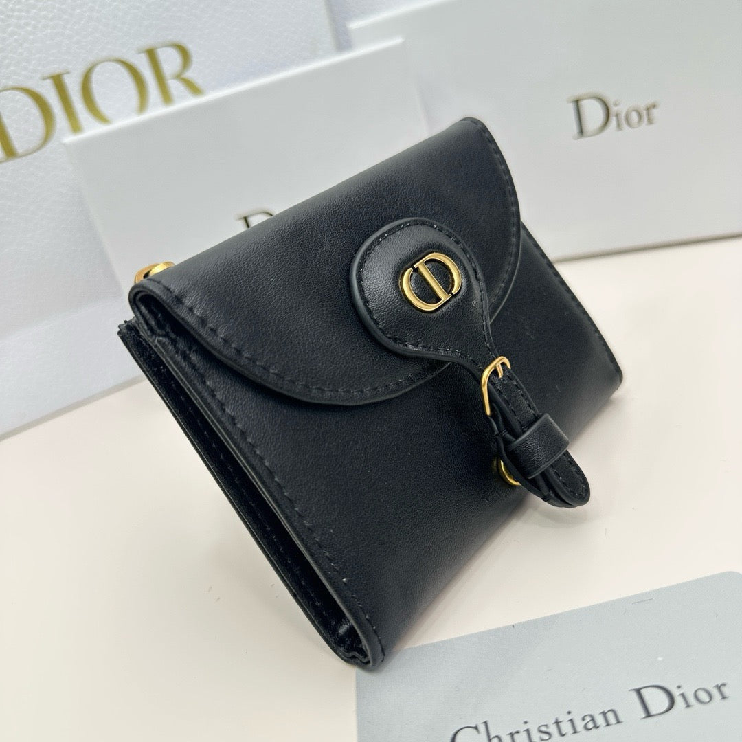 Dior D32 Black Multifunctional Leather Wallet
