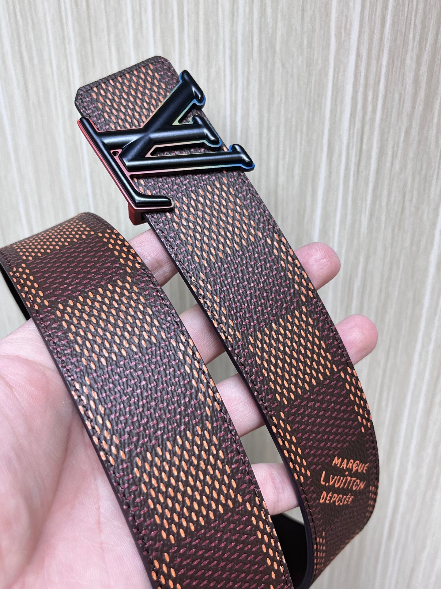 Stylish Reversible Canvas and Calf Leather Bag with Retro Buttons