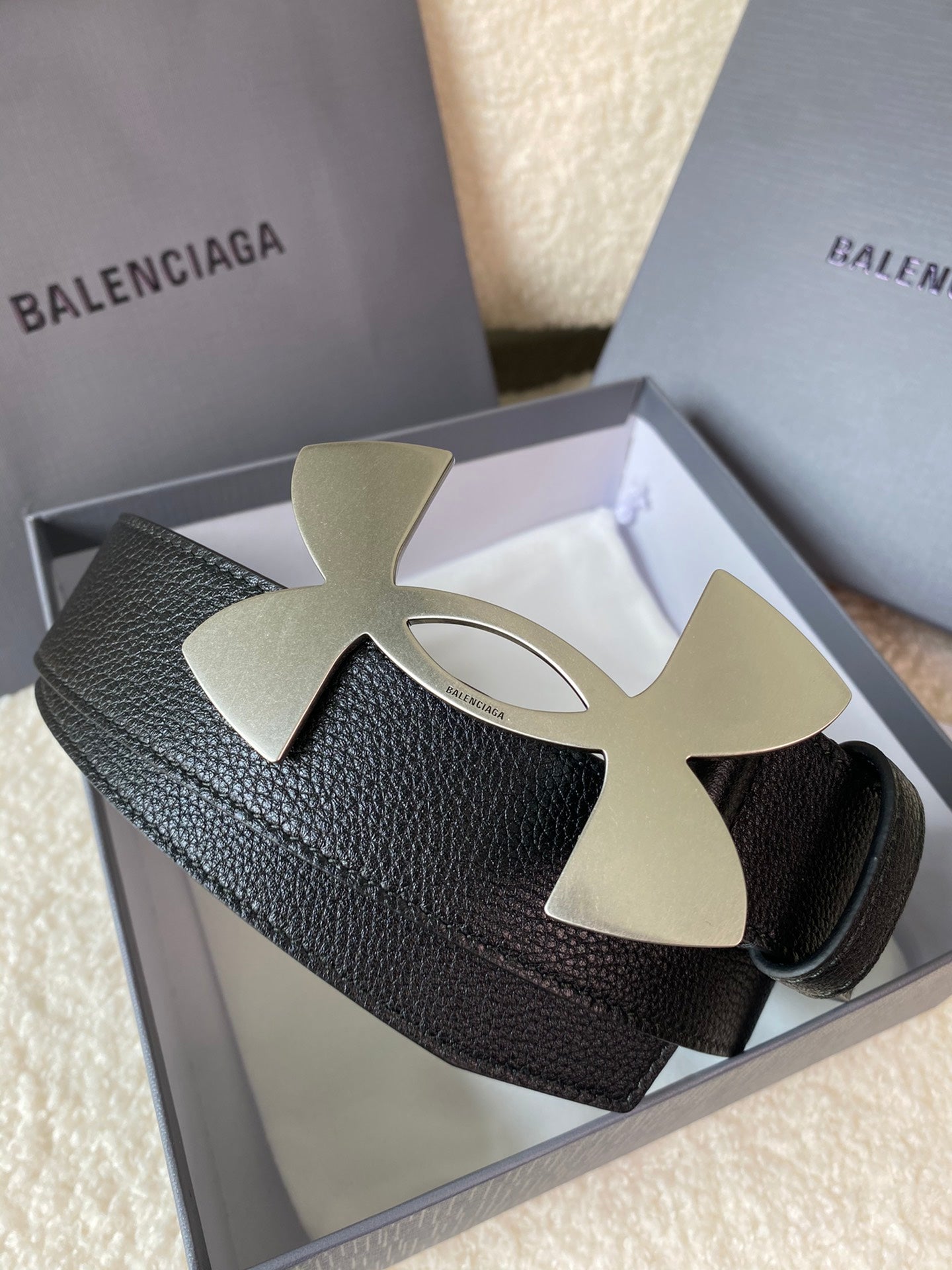 Luxury Balenciaga Calfskin Accessory with Retro Hardware