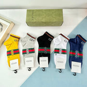 Luxury Gucci Short Socks - Five Pairs