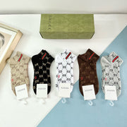 Gucci Short Socks - Stylish & Comfortable (5 Pairs)
