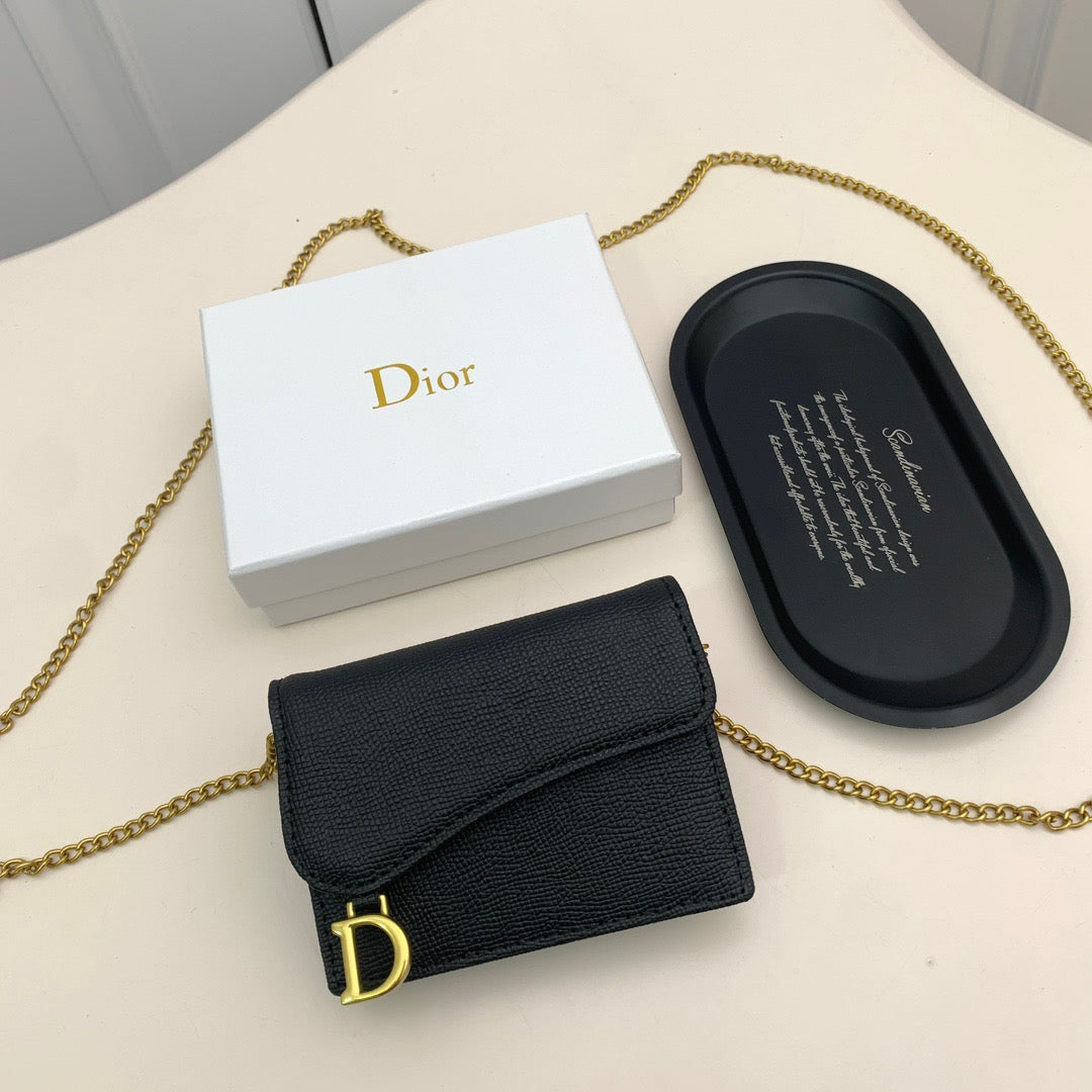 Dior Saddle Bag - Black Calfskin, Compact & Chic