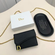 Dior Saddle Bag - Black Calfskin, Compact & Chic
