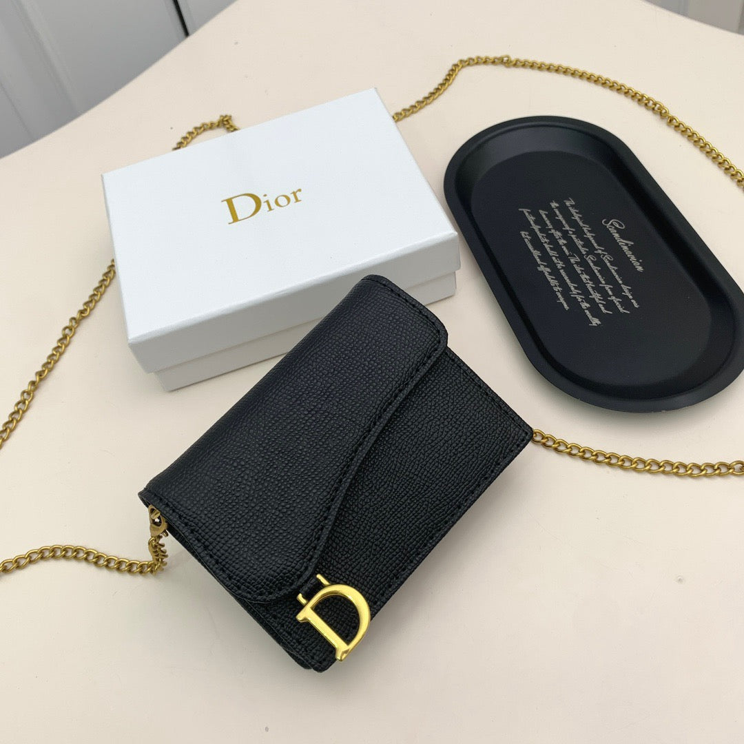 Dior Saddle Bag - Black Calfskin, Compact & Chic