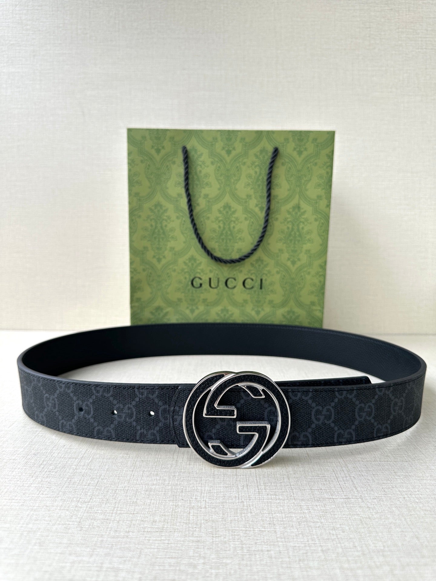 Gucci Reversible Leather Belt with Double G Buckle