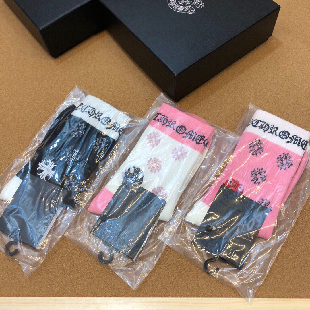 Croxin Chic Mid-Length Cotton Socks - 3 Pairs Box Set