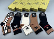 Burberry Men's Cotton Socks - 5 Pairs Gift Box