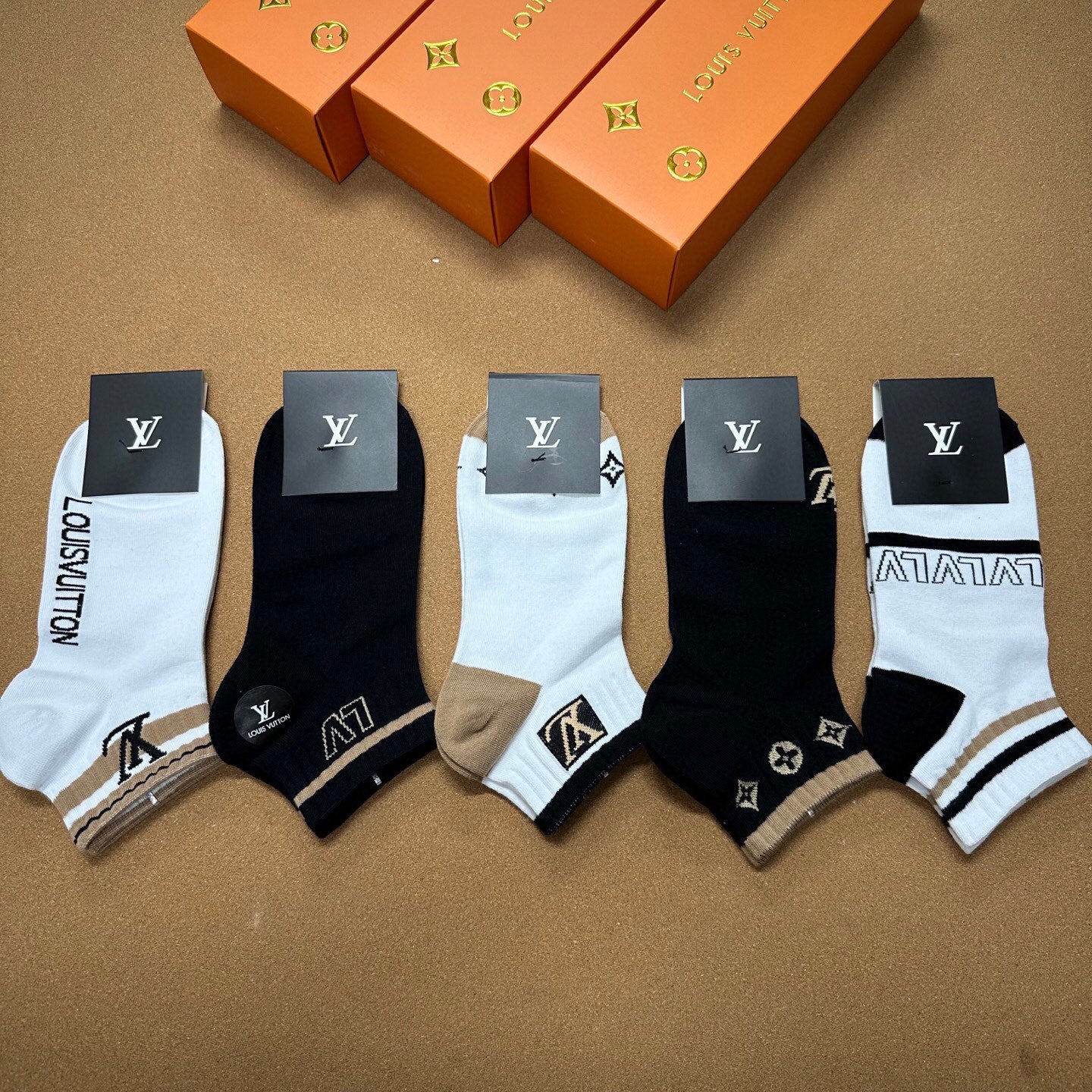 Louis Vuitton Cotton Jacquard Socks - 5 Pairs