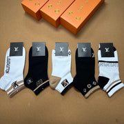 Louis Vuitton Cotton Jacquard Socks - 5 Pairs