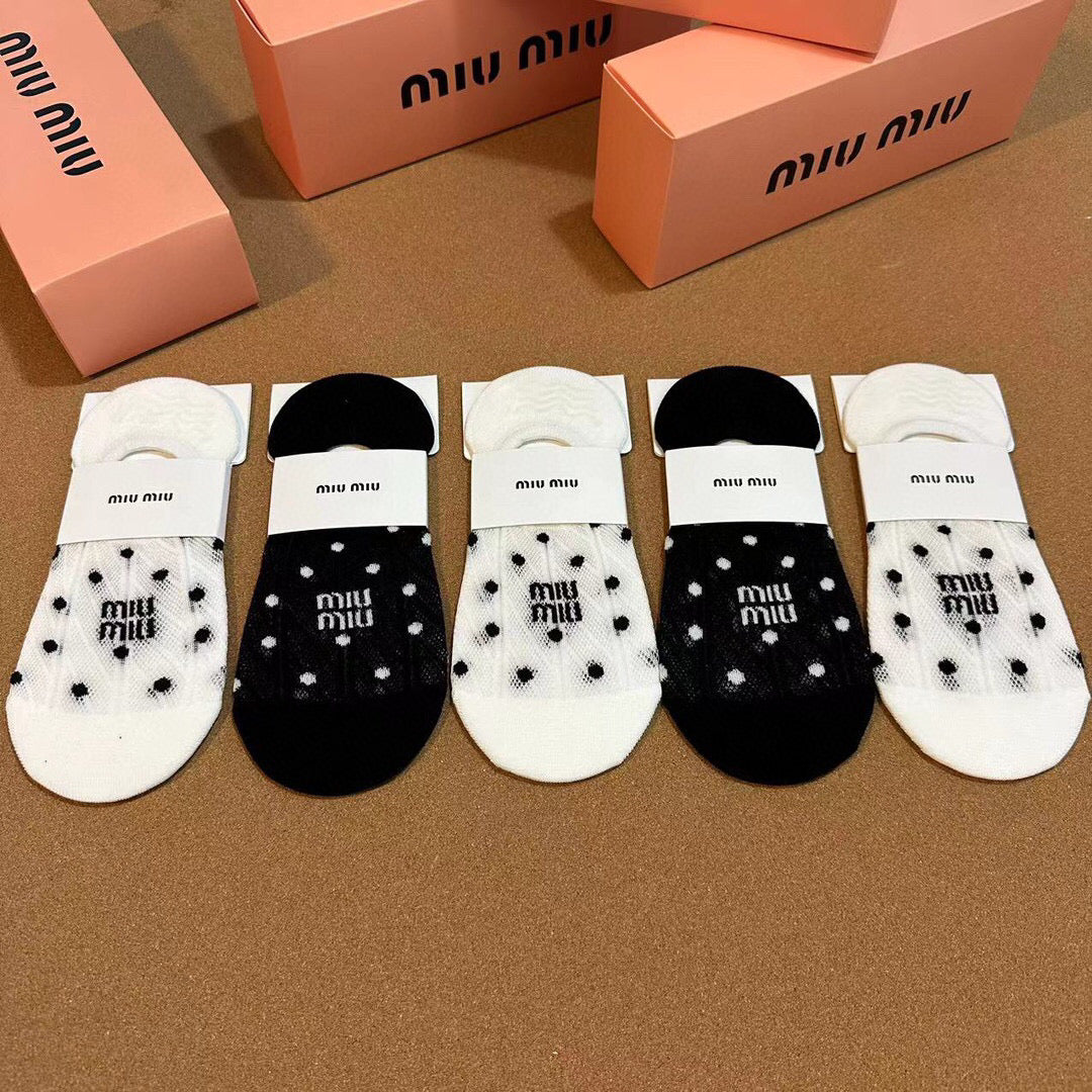 Miumiu Women's Invisible Socks - 5 Pair Set