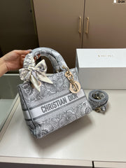 DIOR Embroidered Princess Diana Bag - Elegant Accessory