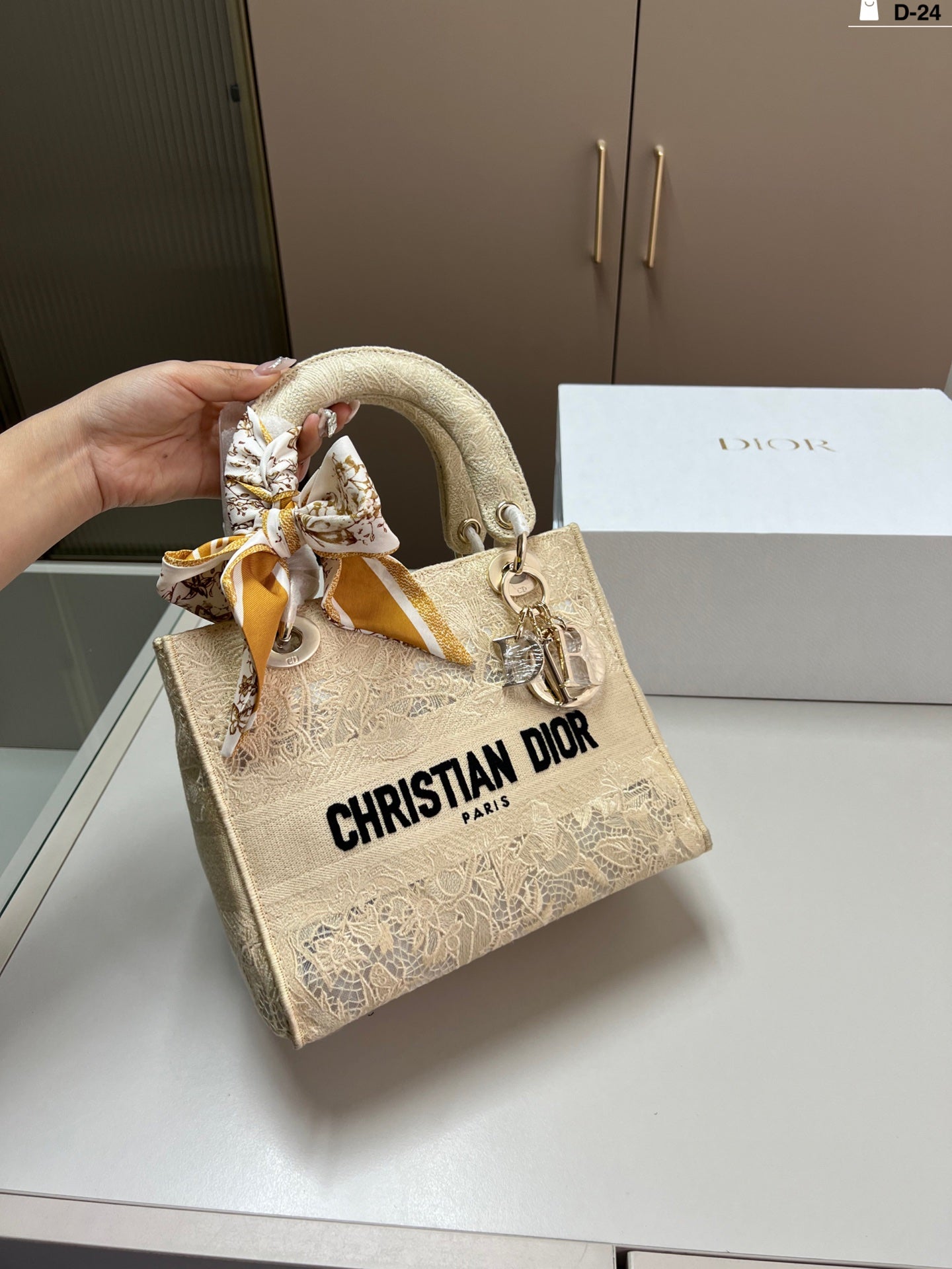 DIOR Embroidered Princess Diana Bag