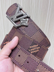 Retro-Style Reversible 4.0mm Canvas and Calf Embossed Accessory