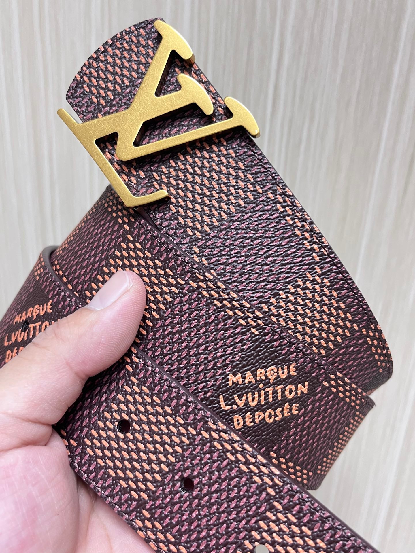 Retro-Inspired Canvas and Calf Leather Reversible Pouch