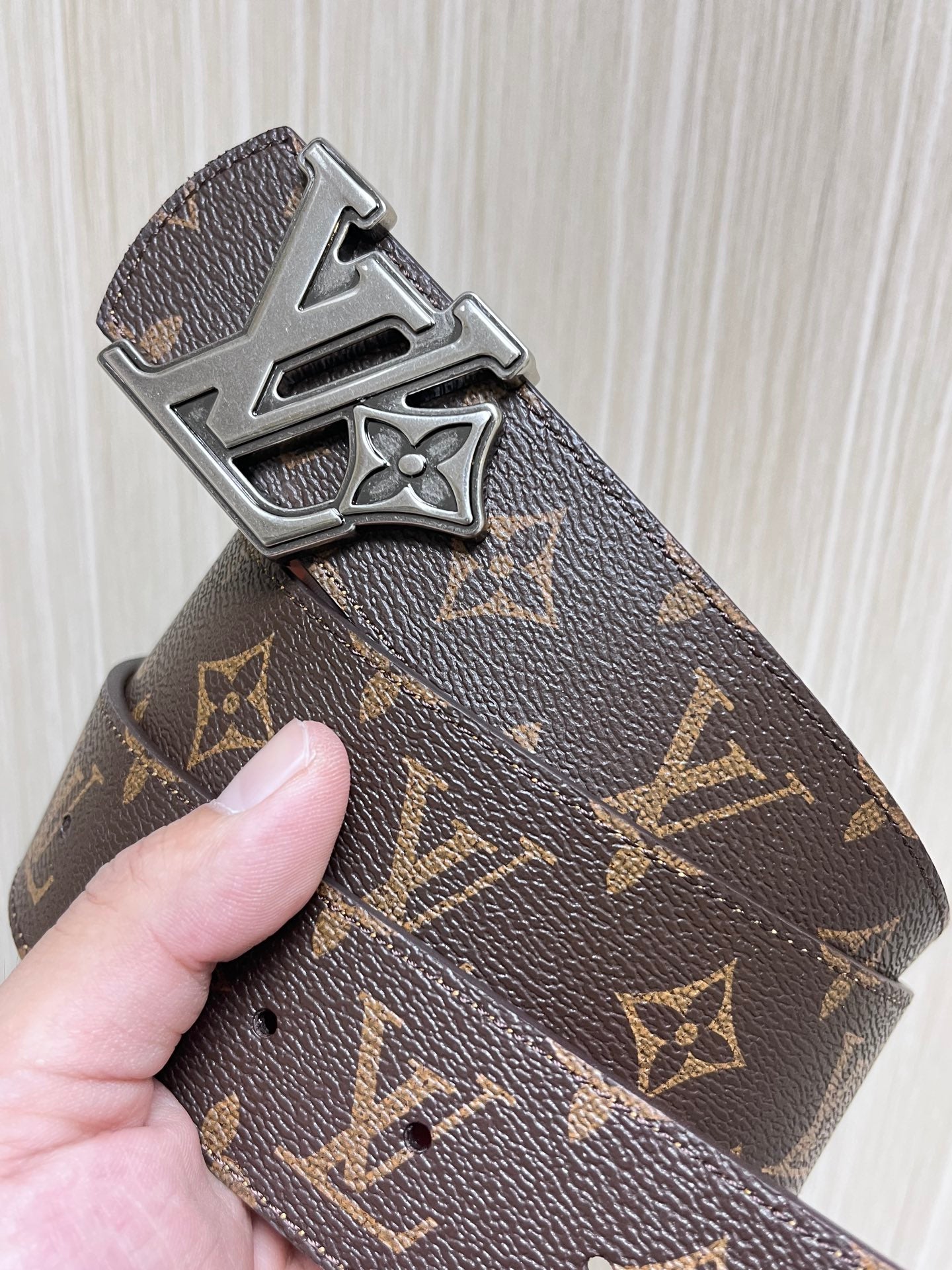 Dual-Sided Canvas and Calf Leather Bag with Retro Buttons