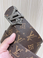 Dual-Sided Canvas and Calf Leather Bag with Retro Buttons