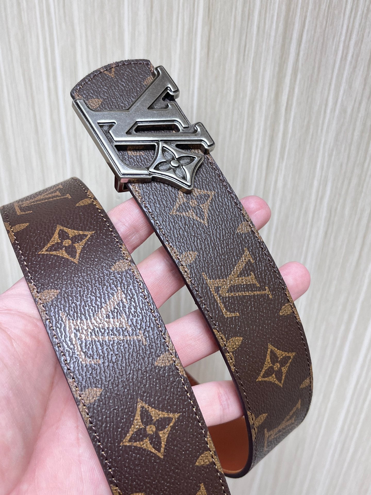 Dual-Sided Canvas and Calf Leather Bag with Retro Buttons