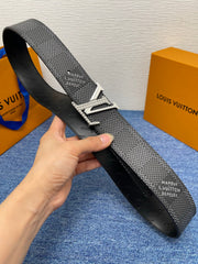 LV Monogram Belt with Buffalo Leather | Luxury Accessory