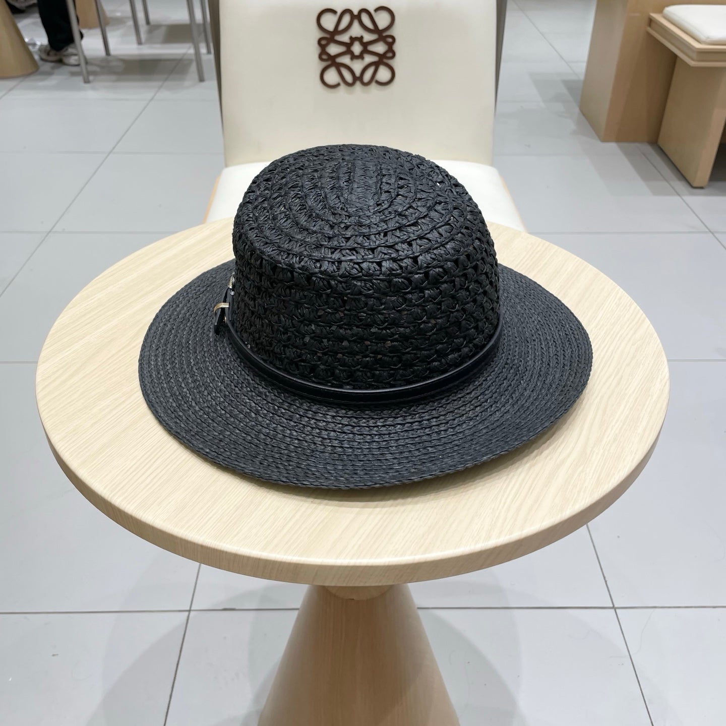 Chanel Women's Hollow Woven Straw Hat - Summer 2025
