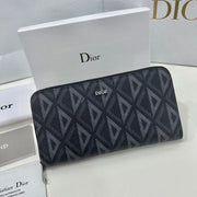 Dior 0197 Black Long Zipper Wallet - Luxury Leather Accessory