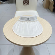 Chanel Hollow Top Sun Hat - Stylish Headband Design, 57cm