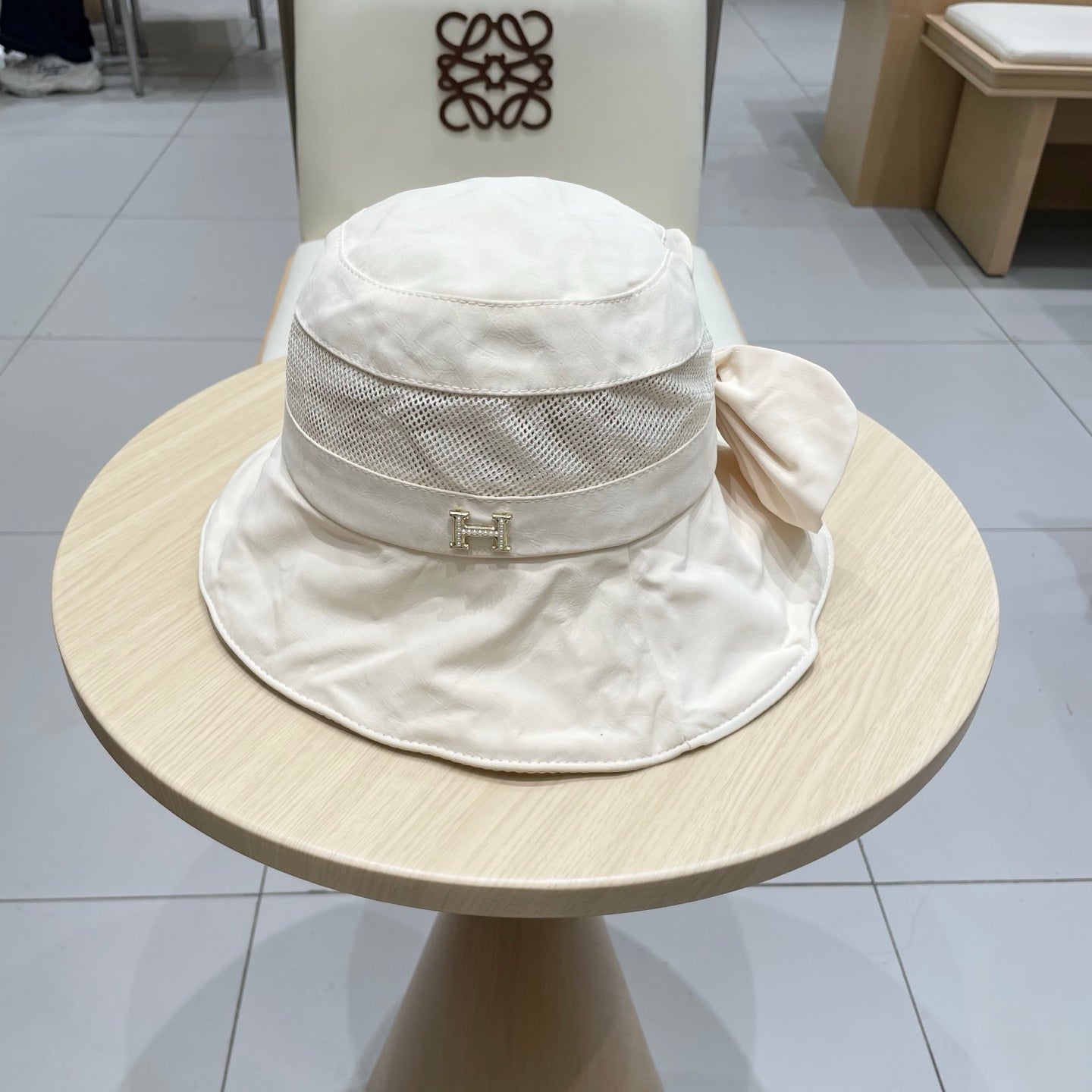 Hermes 2025 Summer Mesh Fisherman Hat - UV Protection with Large Brim