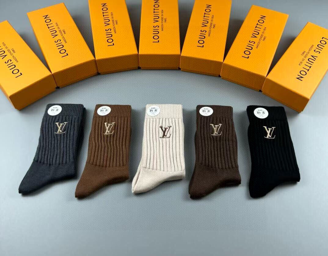 Louis Vuitton Women's Cashmere Long Socks - Pack of 5