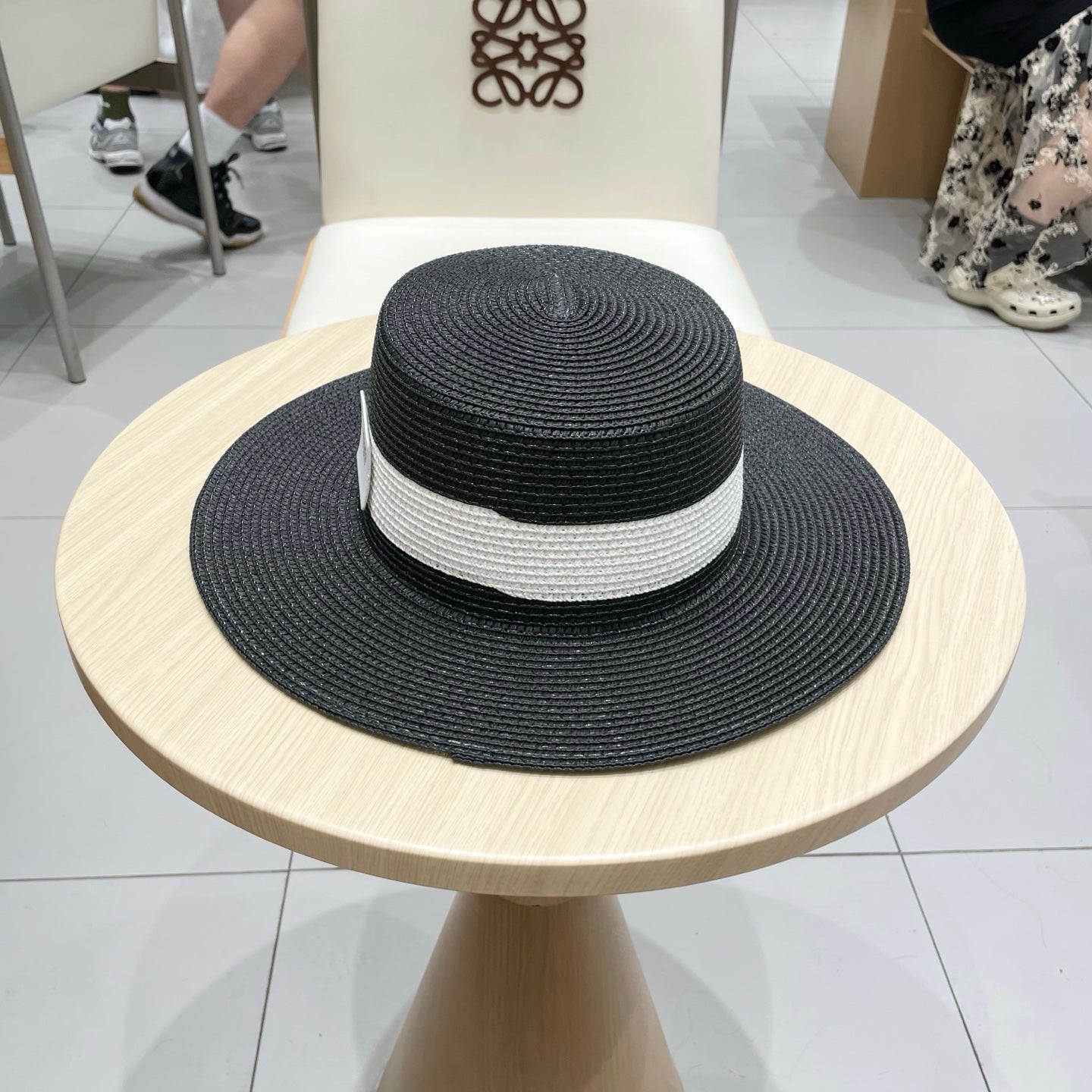 HermÃ¨s Flat Top Straw Hat - 57cm