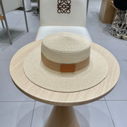 HermÃ¨s Flat Top Straw Hat - 57cm Head Circumference