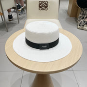 HermÃ¨s Flat Top Straw Hat - Head Circumference 57cm