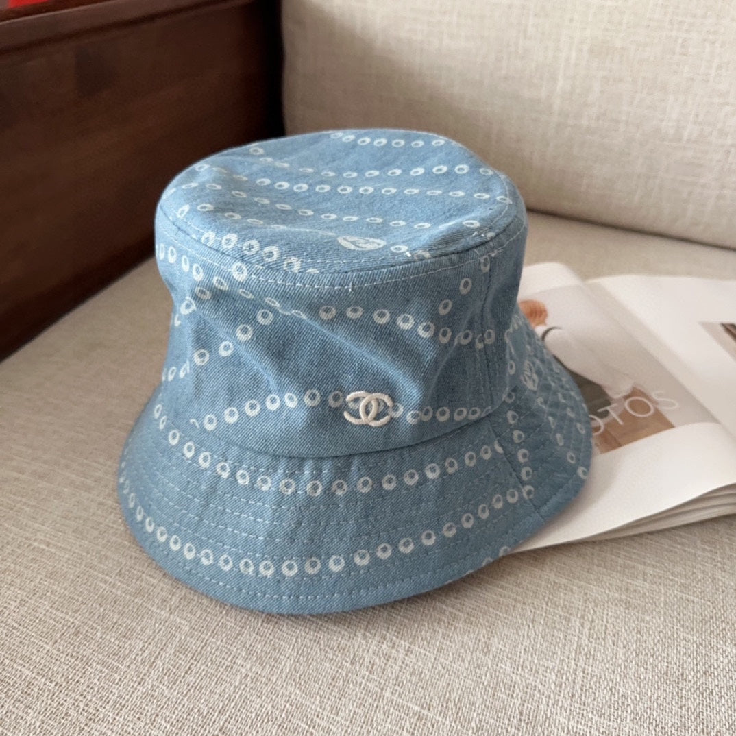 CHANEL Vintage Denim Blue Retro Baseball Cap