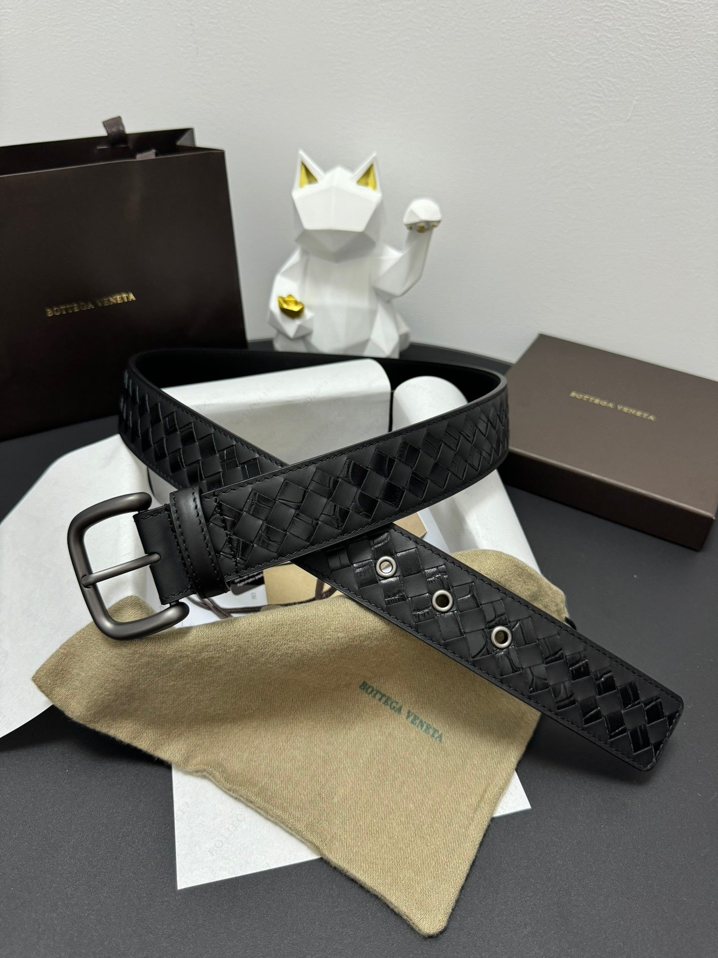 Bottega Veneta Handwoven Cowhide 4.0cm Shoe - Black