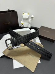 Bottega Veneta Handwoven Cowhide 4.0cm Shoe - Black