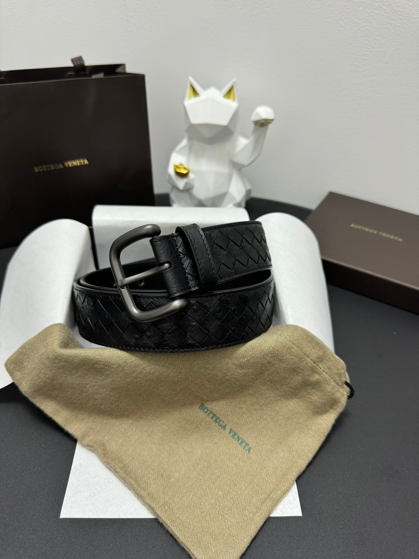 Bottega Veneta Handwoven Black Cowhide 4.0cm Sandals