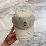 Retro Distressed Chrome Hearts Baseball Cap