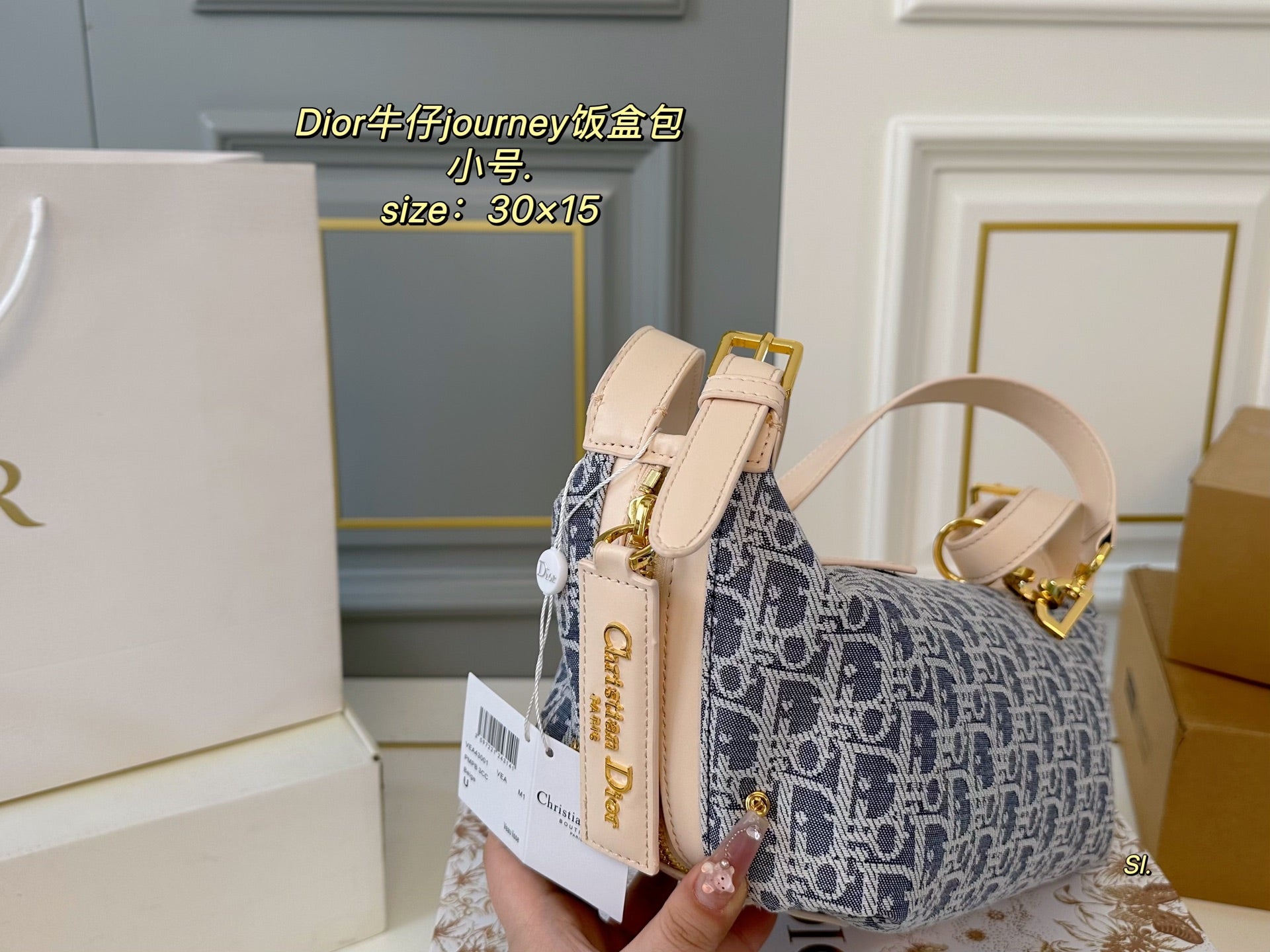 DIOR Denim Journey Lunch Box Bag - Small Size