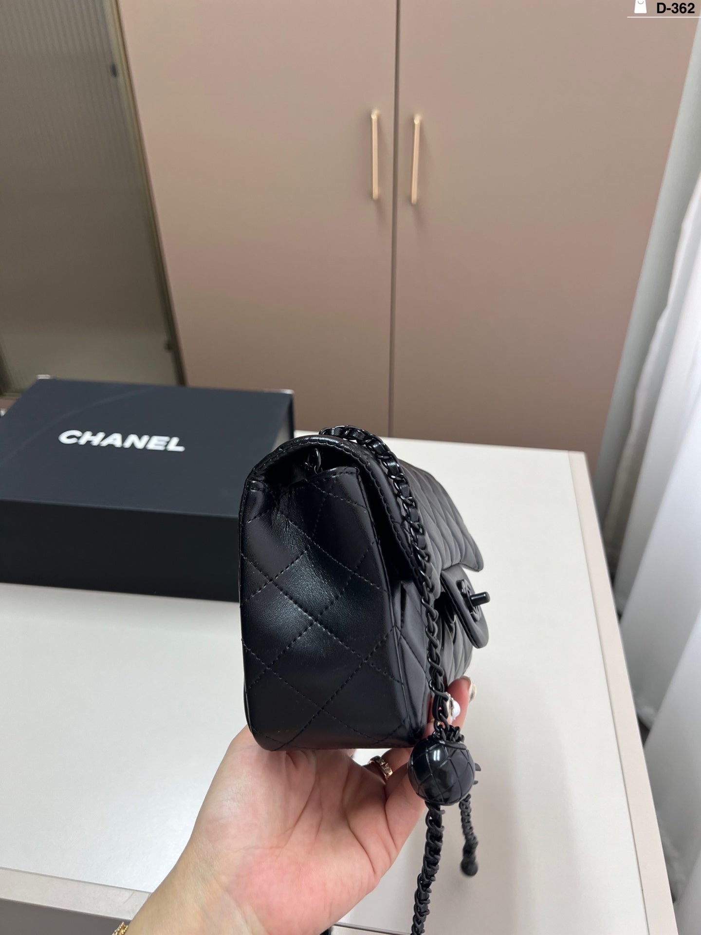 Classic Chanel-Inspired Square Chain Bag