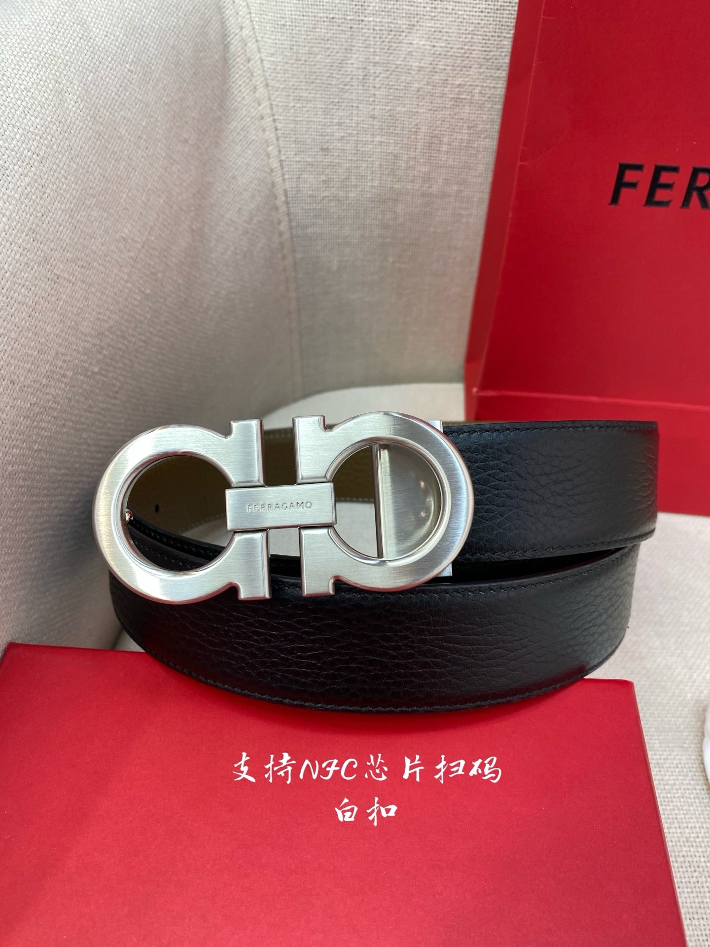 High-End Customizable Double-Sided Men's Belt - Genuine Cowhide