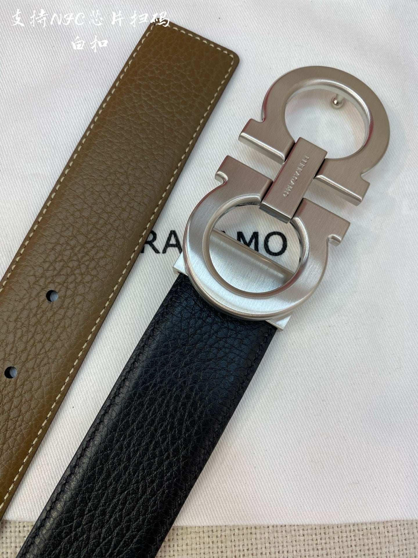 High-End Customizable Double-Sided Men's Belt - Genuine Cowhide