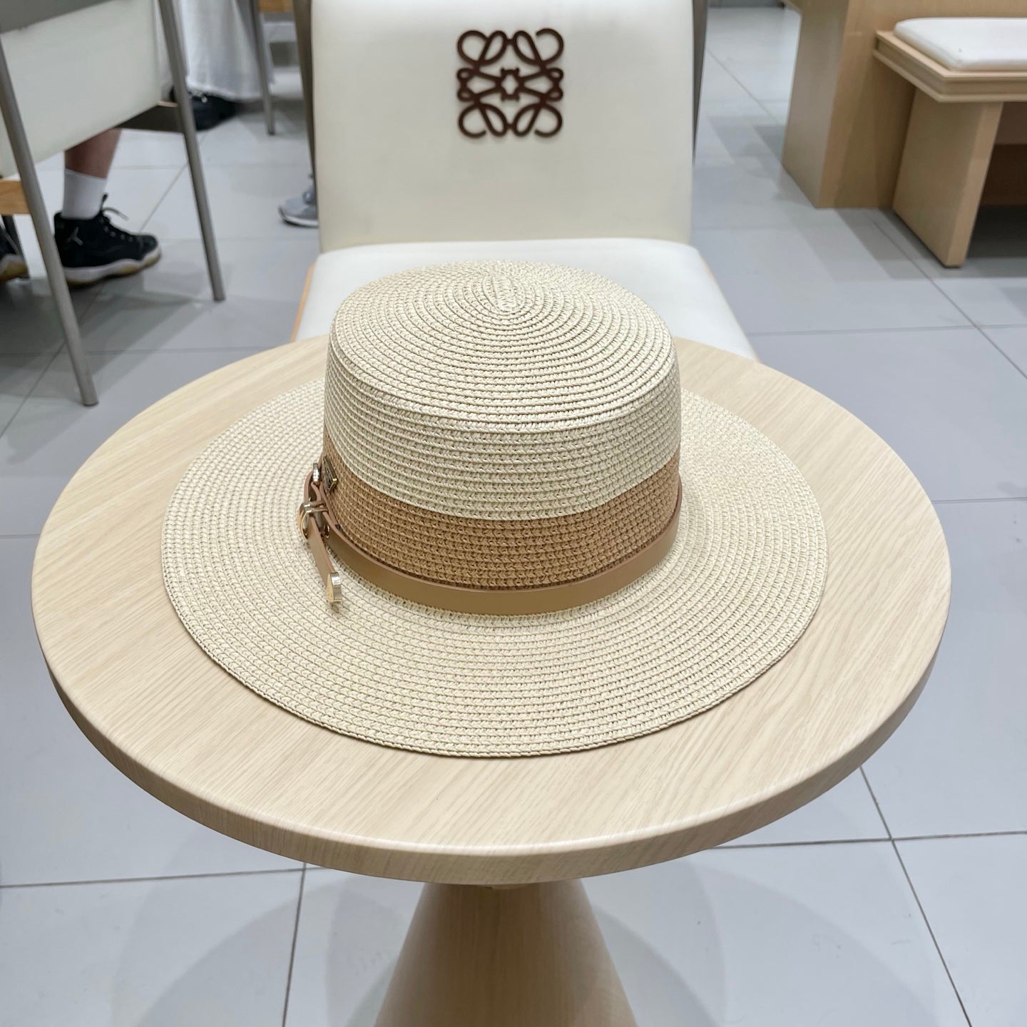 Prada Color Block Straw Hat - Size 57cm