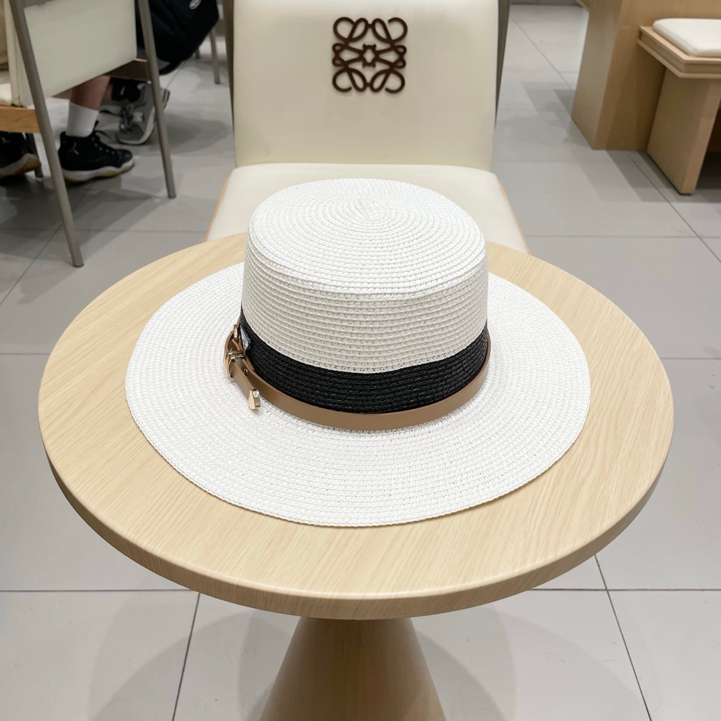 Prada Color Block Straw Hat - Stylish Summer Accessory