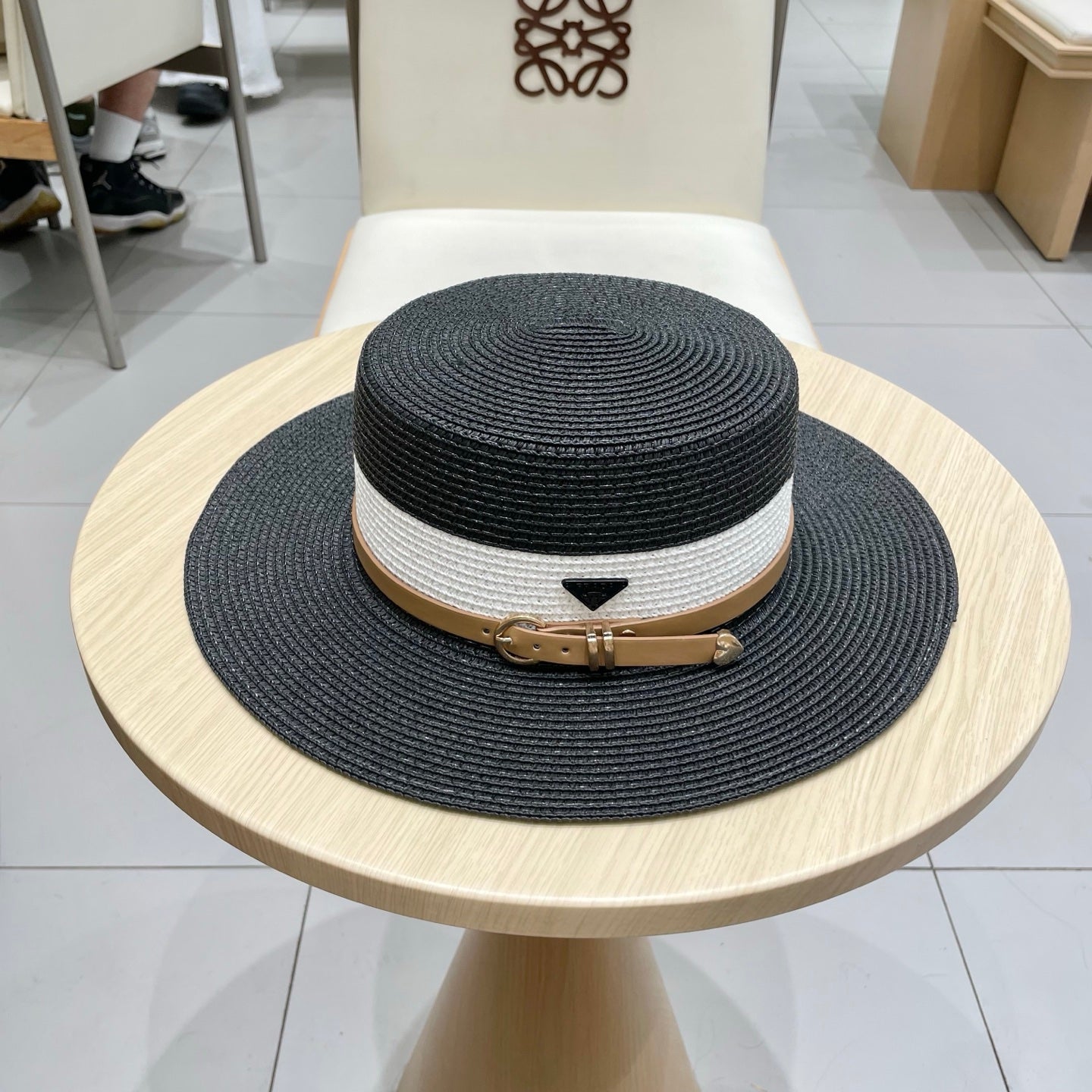 Prada Color Block Straw Hat - 57cm Head Circumference