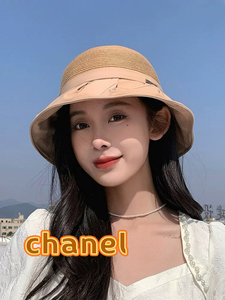 Chanel Women's 2025 Anti-UV Fisherman Bucket Hat - Summer Outdoor Accessory