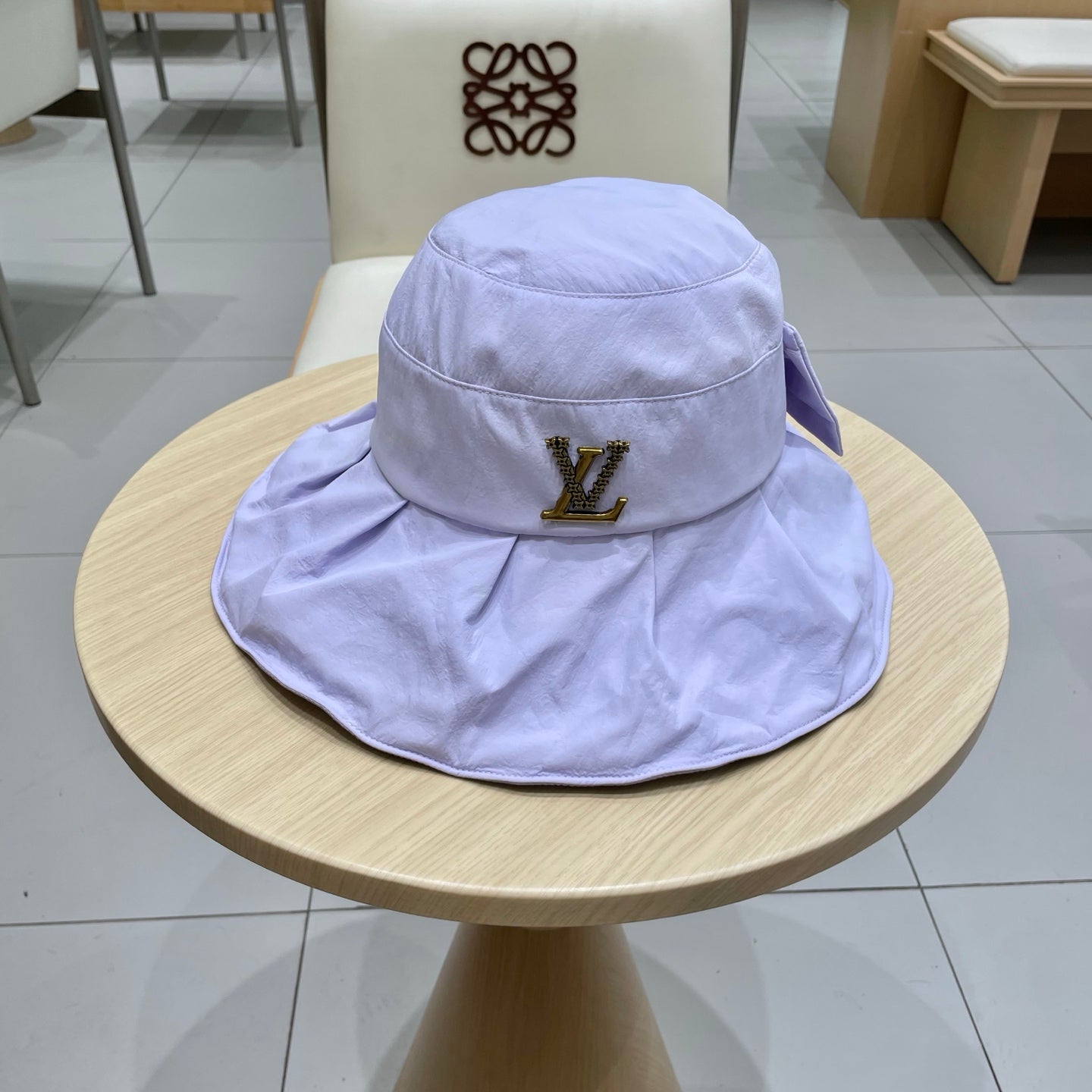 Louis Vuitton Ladies' Bow Bucket Hat - Elegant Styling (57cm)