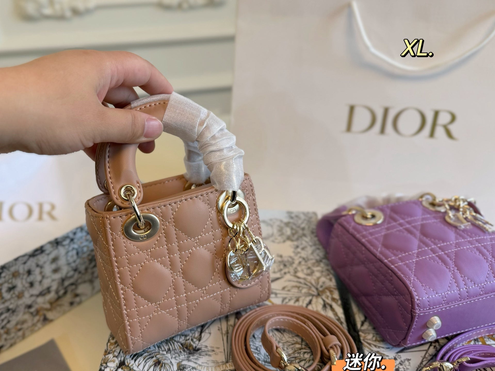 Lady Dior Mini Handbag - Elegant Quilted Design